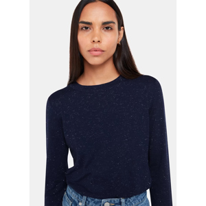 Whistles Navy Annie Sparkle Crew Neck